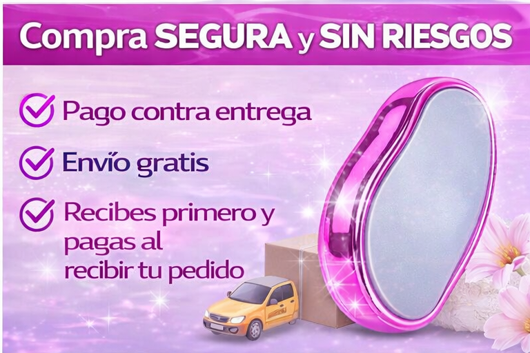 Depilador de Cristal Reutilizable para Remover Vello y Exfoliar la Piel sin Dolor