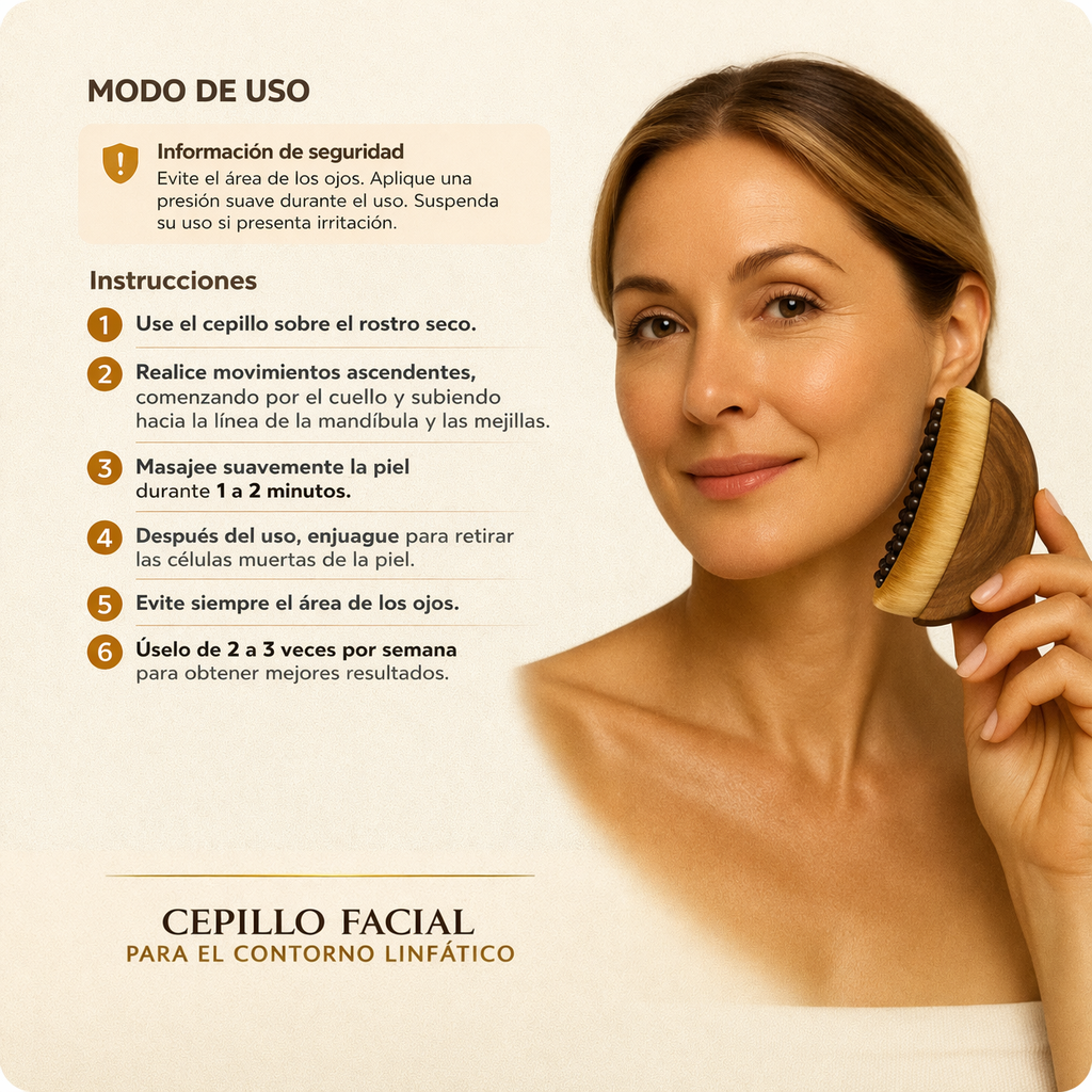Cepillo Facial para el Contorno Linfático